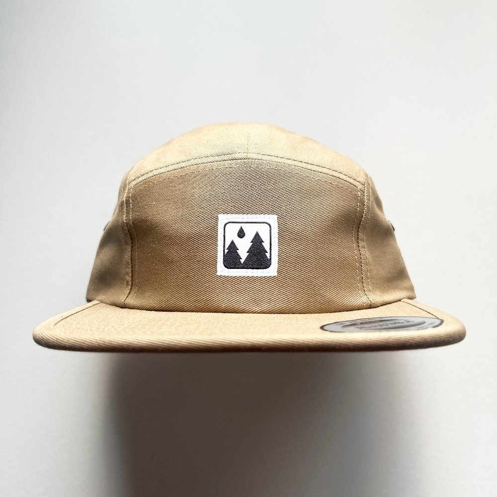 Elmntry - Khaki/White, Icon 5 Panel Camp Hat